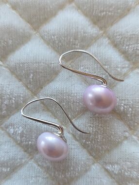 Honora Pink Pearl Sterling Silver Drop Dangle Hook Earrings